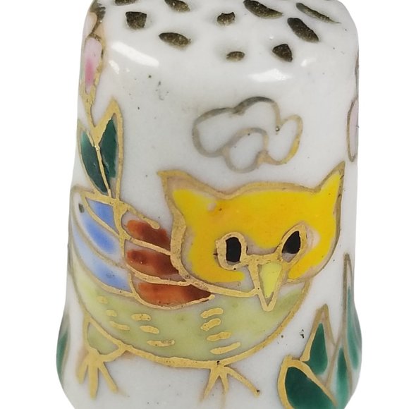 Vintage Lot of Six, Ceramic, Porcelain, and Metal Sewing Thimble Collection - Picture 9 of 15